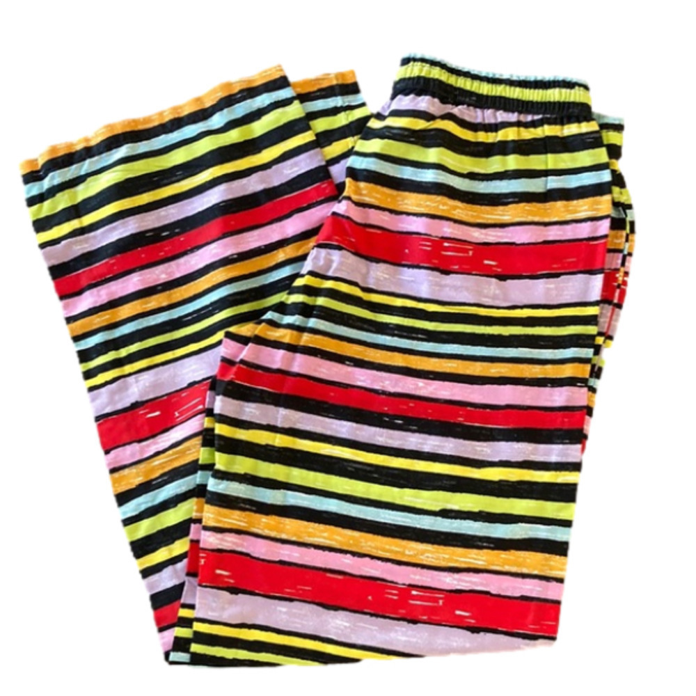 NWT Nordstrom BP. Colorful Striped Relax Wide Leg Pants Sz S Women